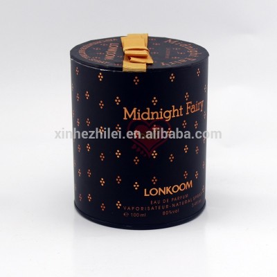 Special paper large size paper box with plastic lid and ribbon design