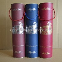 Hot-sale luxury decorative 2014 wine paper tube box